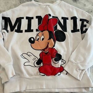 Disney Minnie Mouse Red and White Sweatshirt, excellent used condition
